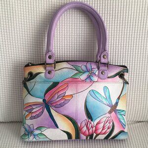 ANNA BY ANUSCHKA GENUINE LEATHER HAND PAINTED BAG, NWT